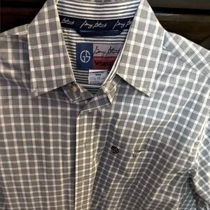 George Strait Wrangler Gray Checkered Men's Shirt